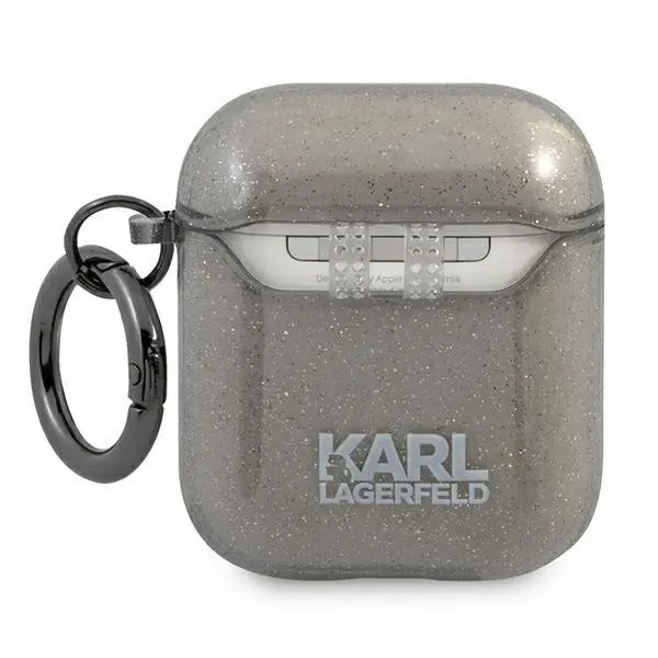 Etui na słuchawki Karl Lagerfeld Glitter Choupette KLA2UCHGK do AirPods Szary
