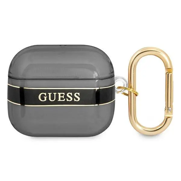Etui na słuchawki Guess Strap Collection do AirPods 3 Czarny