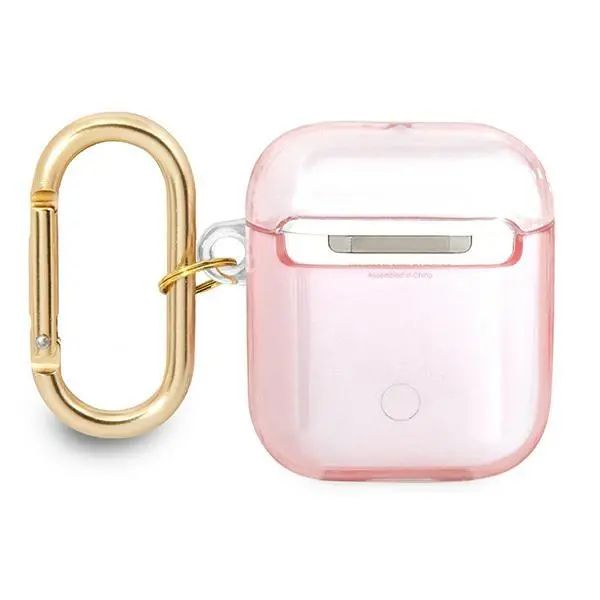 Etui na słuchawki Guess Strap Collection do AirPods Różowy