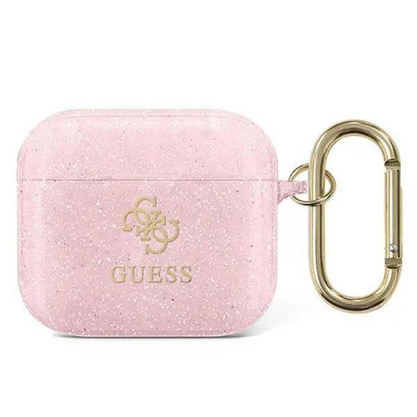 Etui na słuchawki Guess Glitter Collection do AirPods 3 Różowy