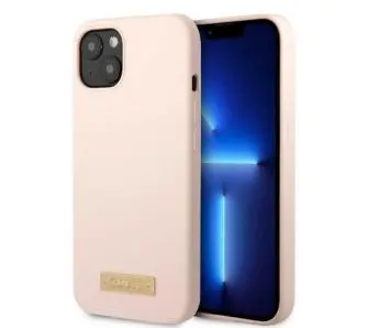 Etui Guess Silicone Logo Plate MagSafe GUHMP13SSBPLP do iPhone 13 mini