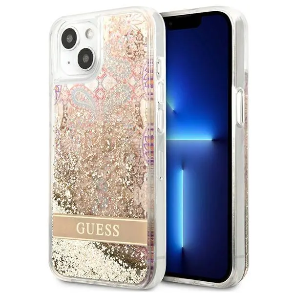 Etui Guess Paisley Liquid Glitter GUHCP13SLFLSD do iPhone 13 mini