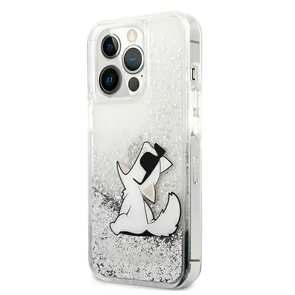 Etui Karl Lagerfeld Liquid Glitter Choupette Fun KLHCP13XGCFS do iPhone 13 Pro Max
