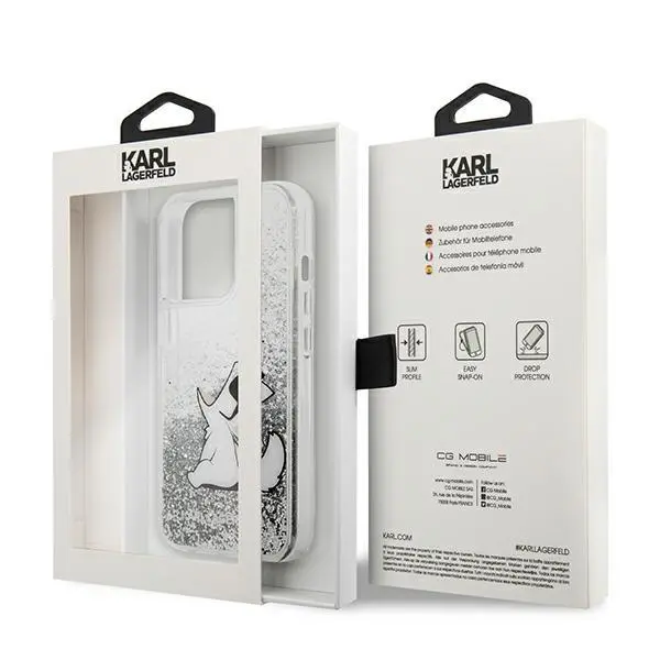 Etui Karl Lagerfeld Liquid Glitter Choupette Fun KLHCP13XGCFS do iPhone 13 Pro Max