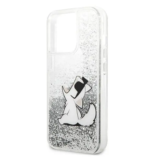 Etui Karl Lagerfeld Liquid Glitter Choupette Fun KLHCP13XGCFS do iPhone 13 Pro Max