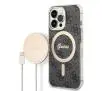 Zestaw Guess GUBPP13XH4EACSK ładowarka indukcyjna + etui 4G Print MagSafe do iPhone 13 Pro Max