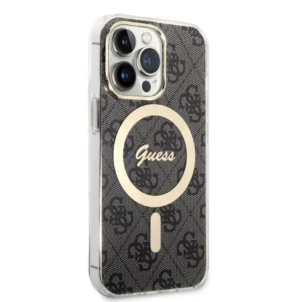 Zestaw Guess GUBPP13XH4EACSK ładowarka indukcyjna + etui 4G Print MagSafe do iPhone 13 Pro Max
