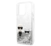 Etui Karl Lagerfeld Liquid Glitter Karl&Choupette KLHCP13XGKCS do iPhone 13 Pro Max