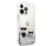 Etui Karl Lagerfeld Liquid Glitter Karl&Choupette KLHCP13XGKCS do iPhone 13 Pro Max