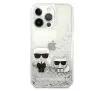 Etui Karl Lagerfeld Liquid Glitter Karl&Choupette KLHCP13XGKCS do iPhone 13 Pro Max
