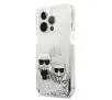 Etui Karl Lagerfeld Liquid Glitter Karl&Choupette KLHCP13XGKCS do iPhone 13 Pro Max