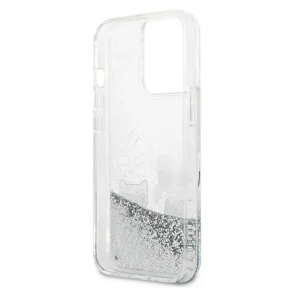 Etui Karl Lagerfeld Liquid Glitter Karl&Choupette KLHCP13XGKCS do iPhone 13 Pro Max