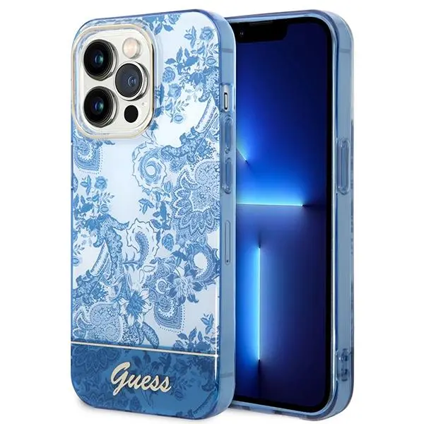 Etui Guess Porcelain Collection GUHCP14LHGPLHB do iPhone 14 Pro