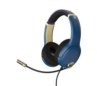 Słuchawki przewodowe z mikrofonem PDP Airlite Zelda Hyrule do Nintendo Switch Nauszne Niebieski