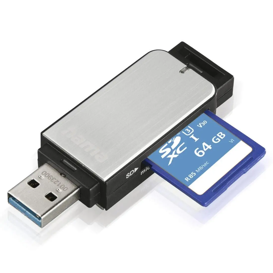 Czytnik kart Hama SD/microSD USB 3.0 Czarny