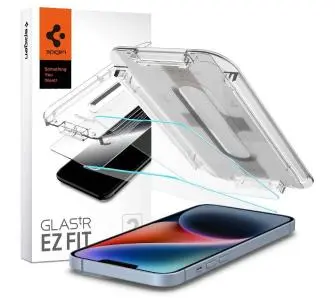 Szkło hartowane Spigen AGL03385 z aplikatorem tR EZ Fit Sensor Open do iPhone 14/13 Pro/13 - 2 pack