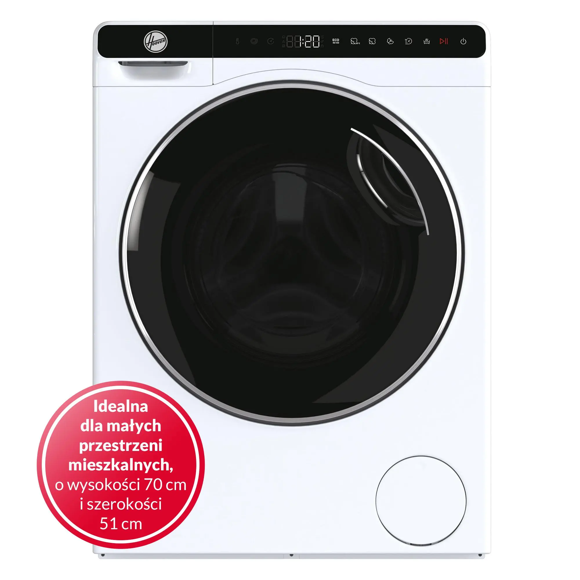 Pralka Hoover Mini OW50-BP12307-S Slim 5kg 1200obr/min