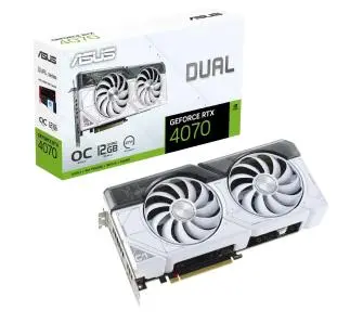 Karta graficzna ASUS Dual GeForce RTX 4070 White OC Edition 12GB GDDR6X 192bit DLSS 3