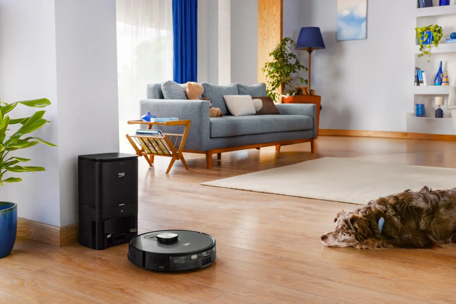 Robot sprzątający Beko RoboSmartPro VRR94314VB Funkcja mopowania Stacja oczyszczająca Tworzenie mapy pomieszczenia 65dB