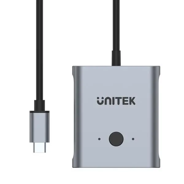 Przełącznik Unitek Dwukierunkowy USB-C 4K D1078A Szary