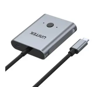 Przełącznik Unitek Dwukierunkowy USB-C 4K D1078A Szary