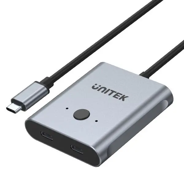 Przełącznik Unitek Dwukierunkowy USB-C 4K D1078A Szary