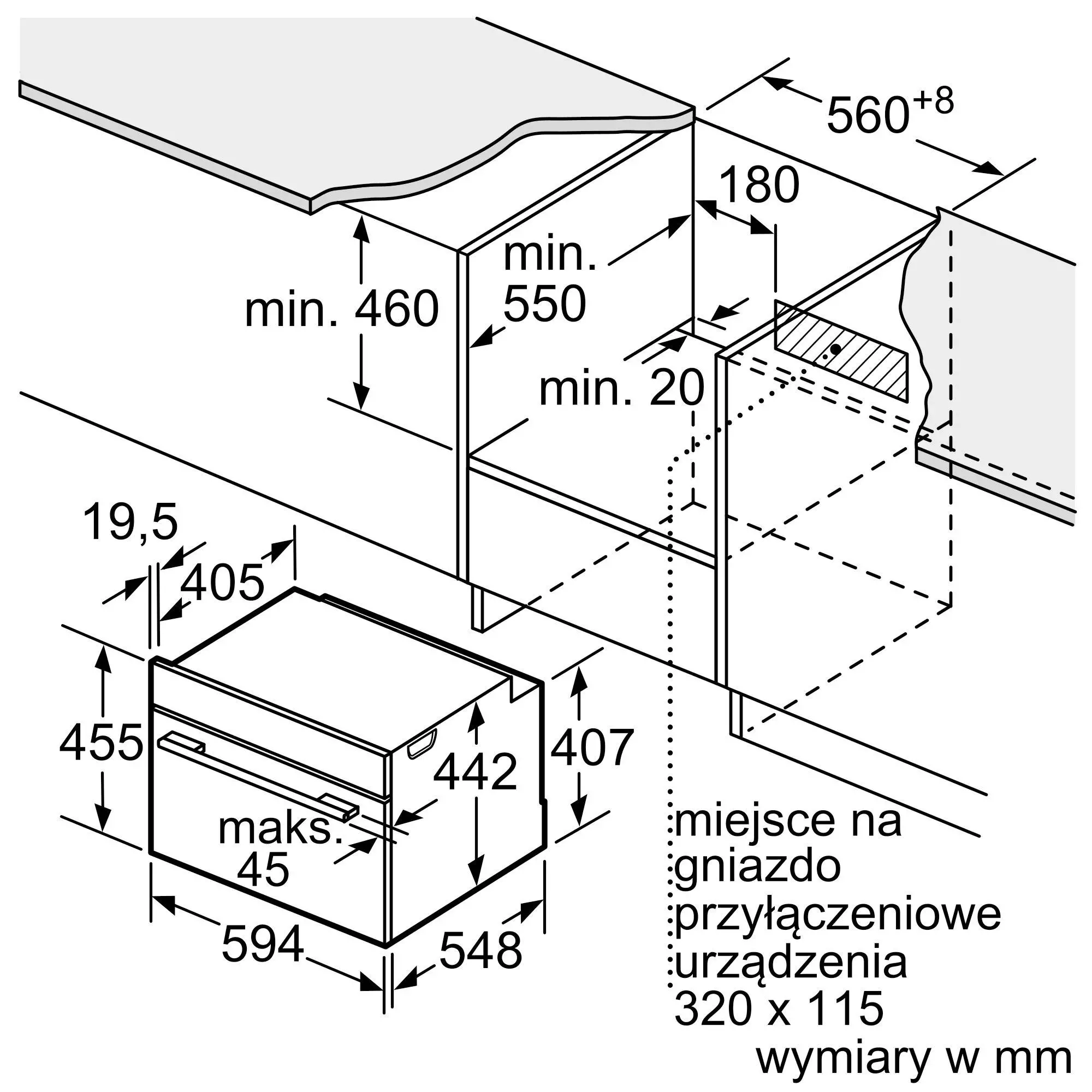 Piekarnik z mikrofalą Bosch Serie 8 CMG7241B1 Termoobieg AirFry Zdalne sterowanie Czarny