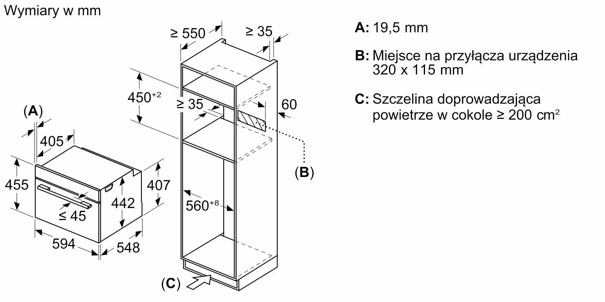 Piekarnik z mikrofalą Bosch Serie 8 CMG7241B1 Termoobieg AirFry Zdalne sterowanie Czarny