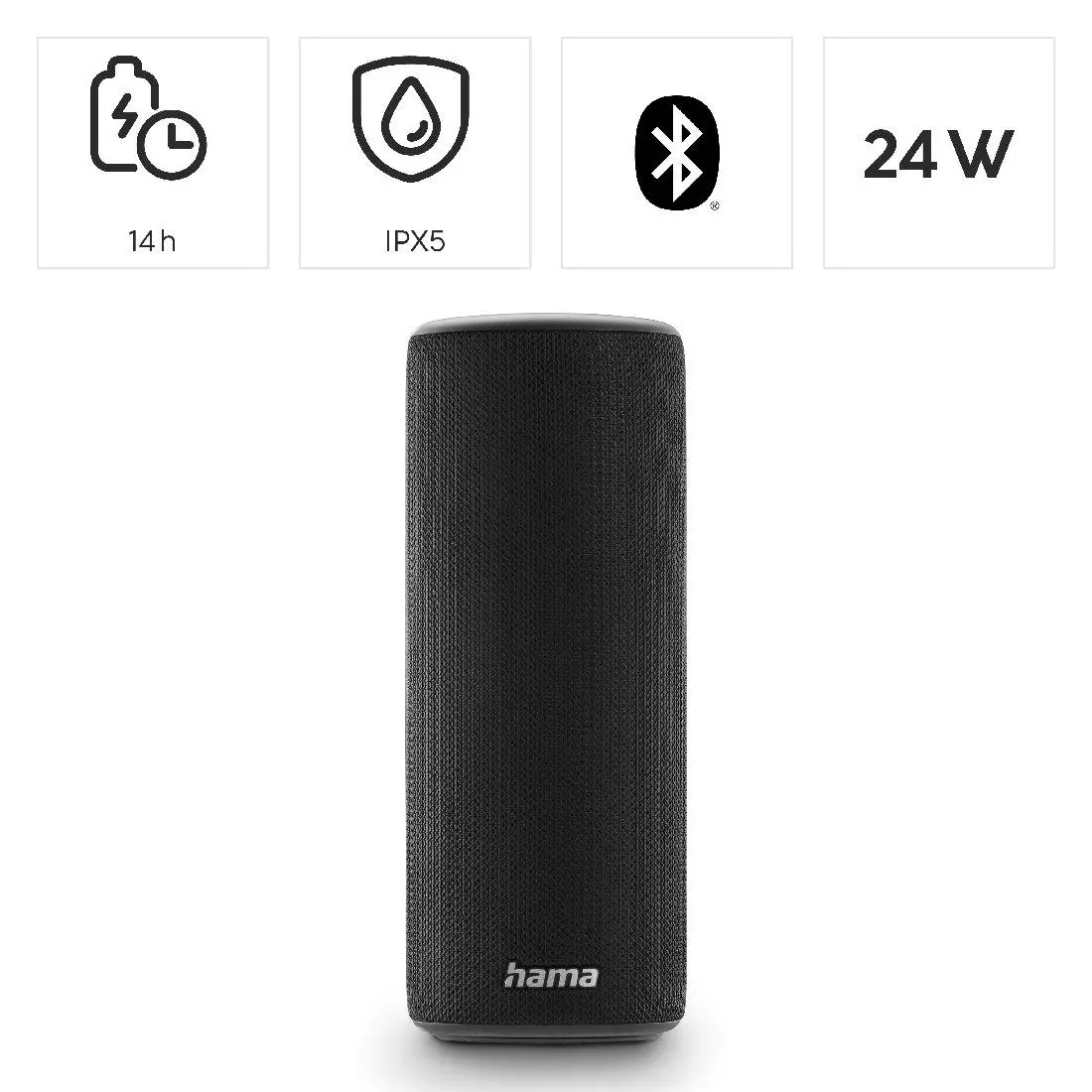 Głośnik Bluetooth Hama Pipe 3.0 24W Czarny