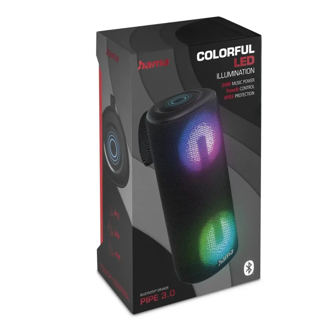 Głośnik Bluetooth Hama Pipe 3.0 24W Czarny