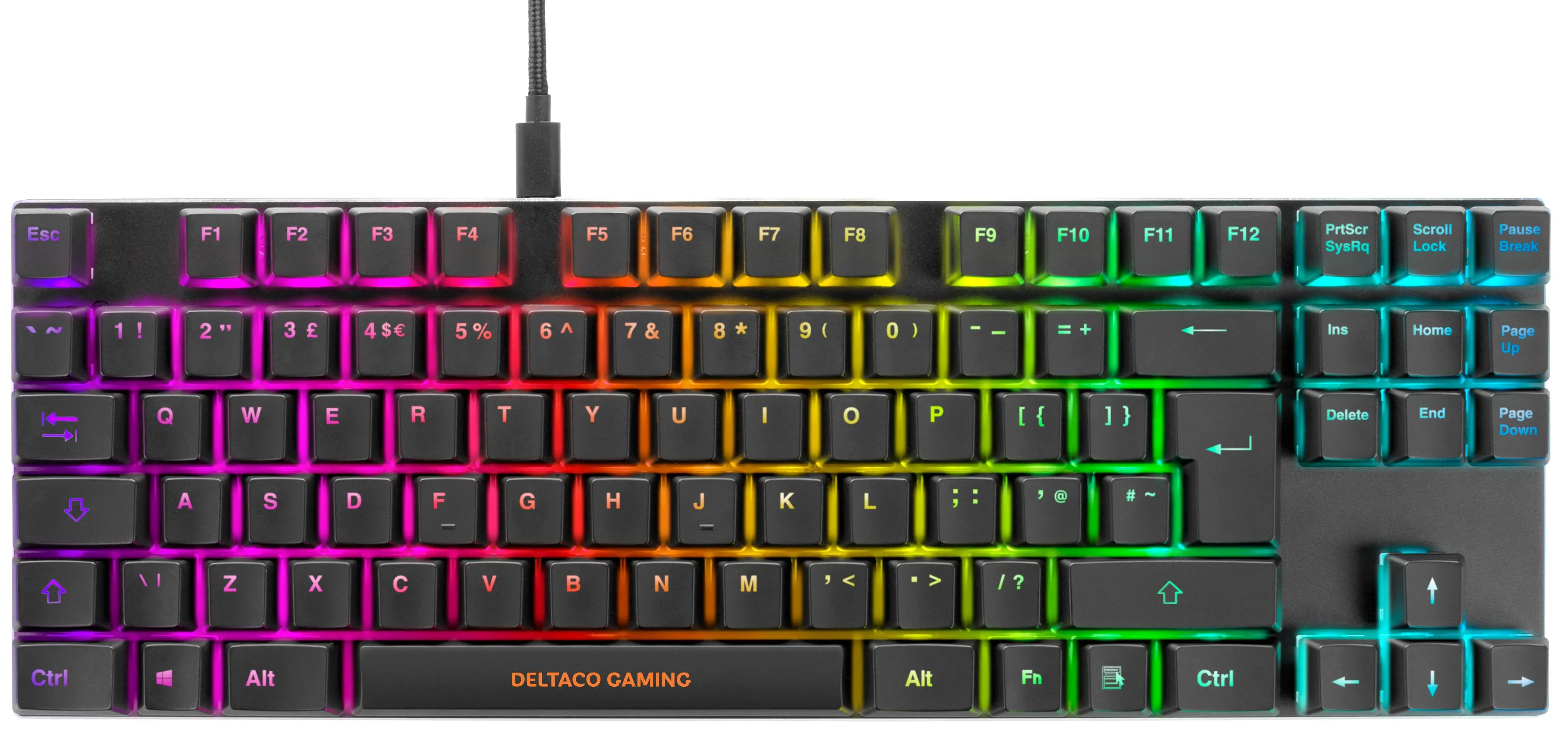 Klawiatura mechaniczna Deltaco GAM-111-UK Outemu Red Czarny