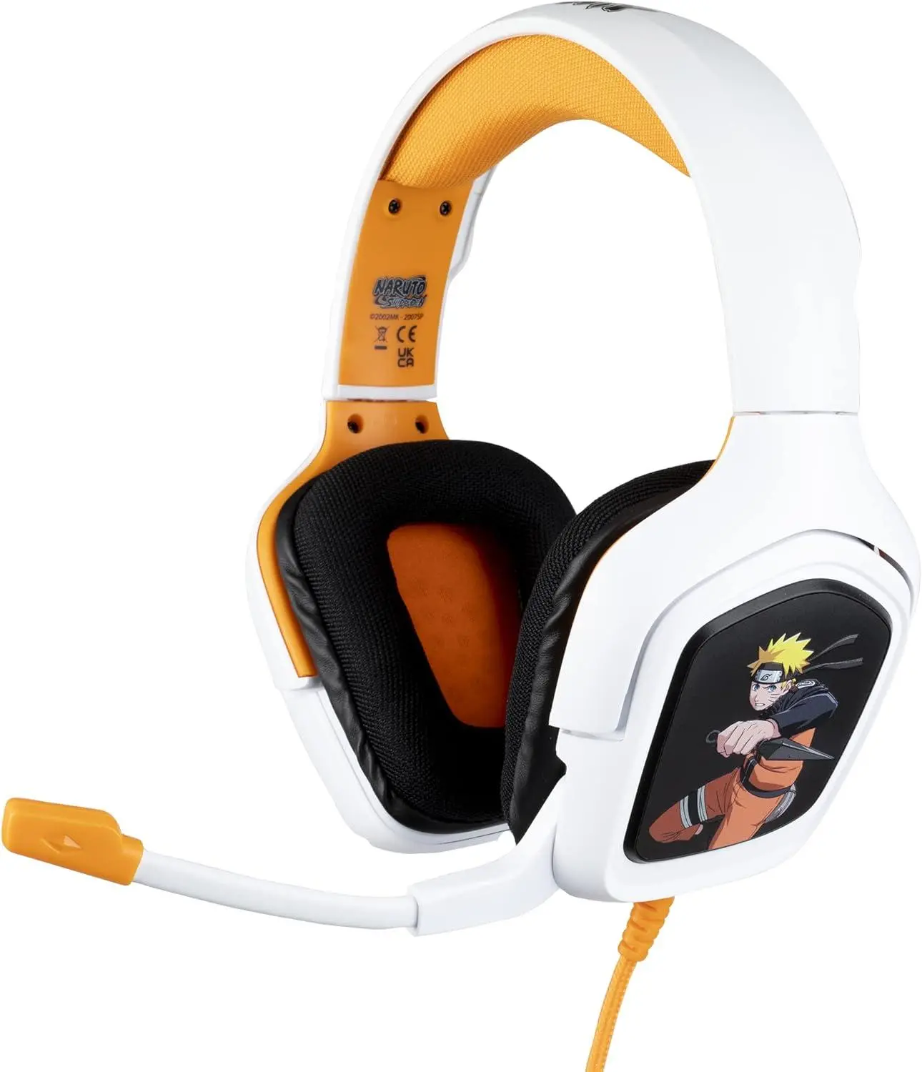 Słuchawki bezprzewodowe z mikrofonem Konix Naruto Gaming Headset dla konsol Nauszne Biało-czarny