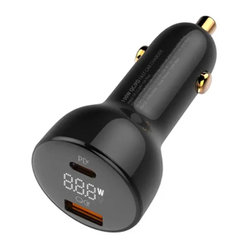 Ładowarka samochodowa Ldnio C101 USB USB-C 100W kabel USB-C do USB-C Czarny