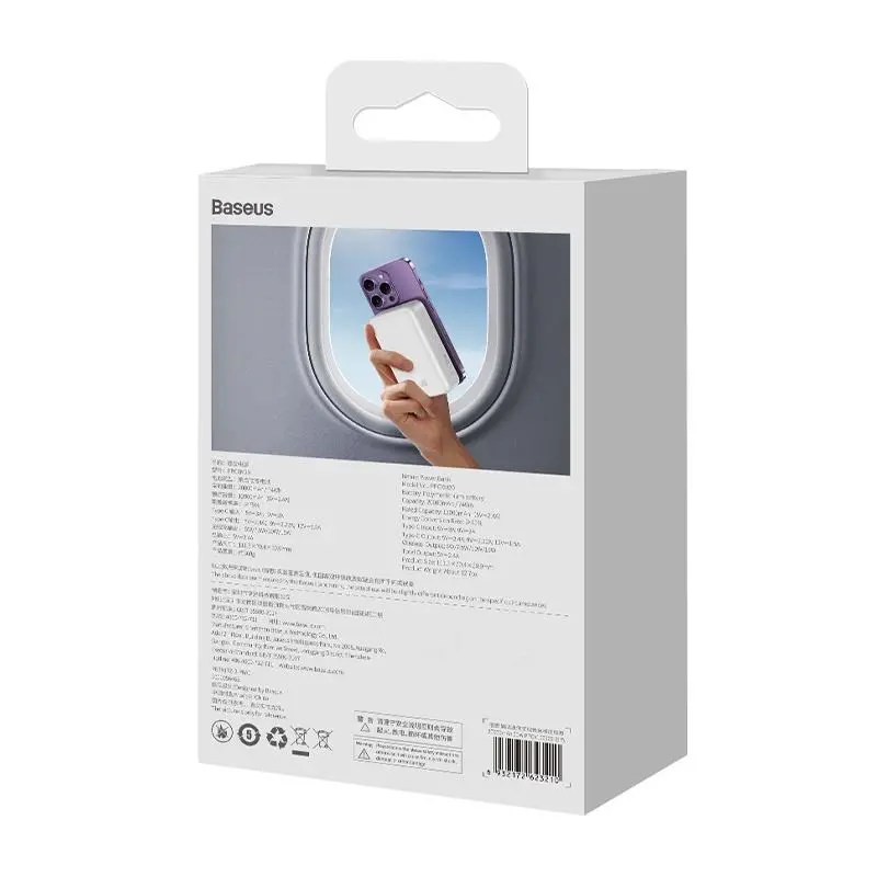 Powerbank Baseus PPCX150002 Magnetic Mini 20000mAh 20W MagSafe Overseas Edition Biały