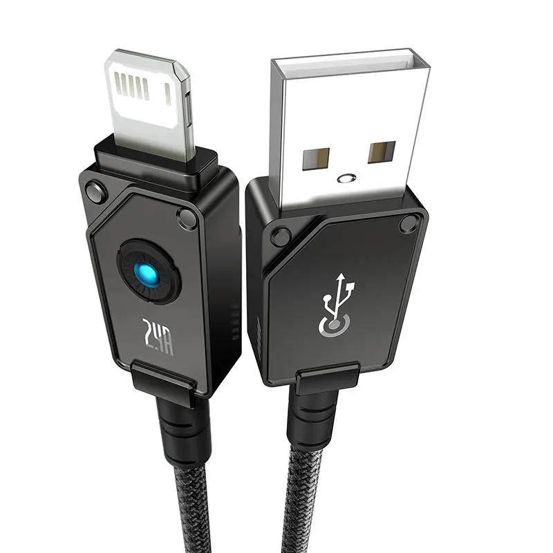 Kabel Baseus ARAMID FIBER USB-A do Lightning 2,4A 1m Czarny