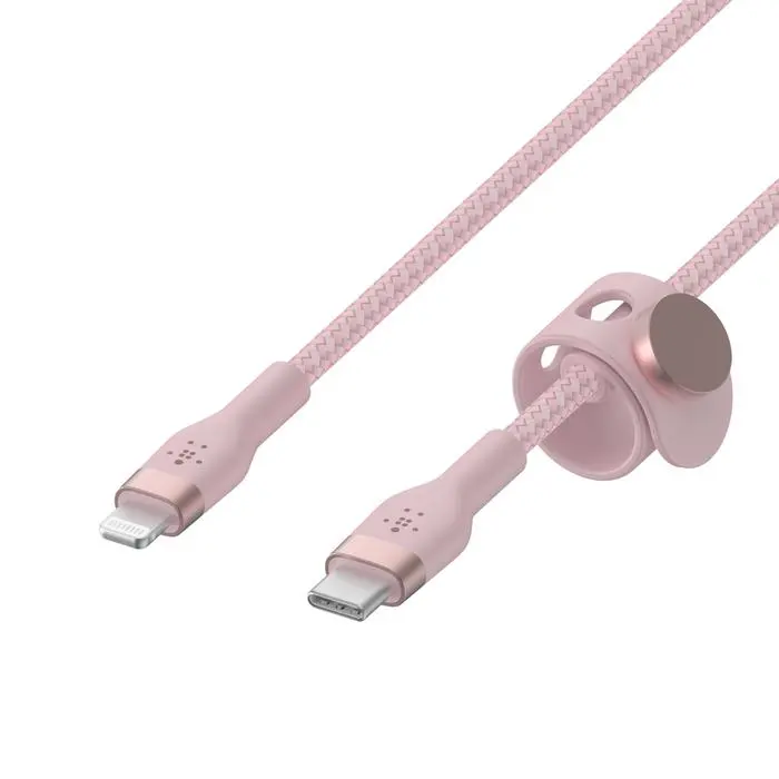 Kabel Belkin Braided USB-C do Lightning 1m Różowy