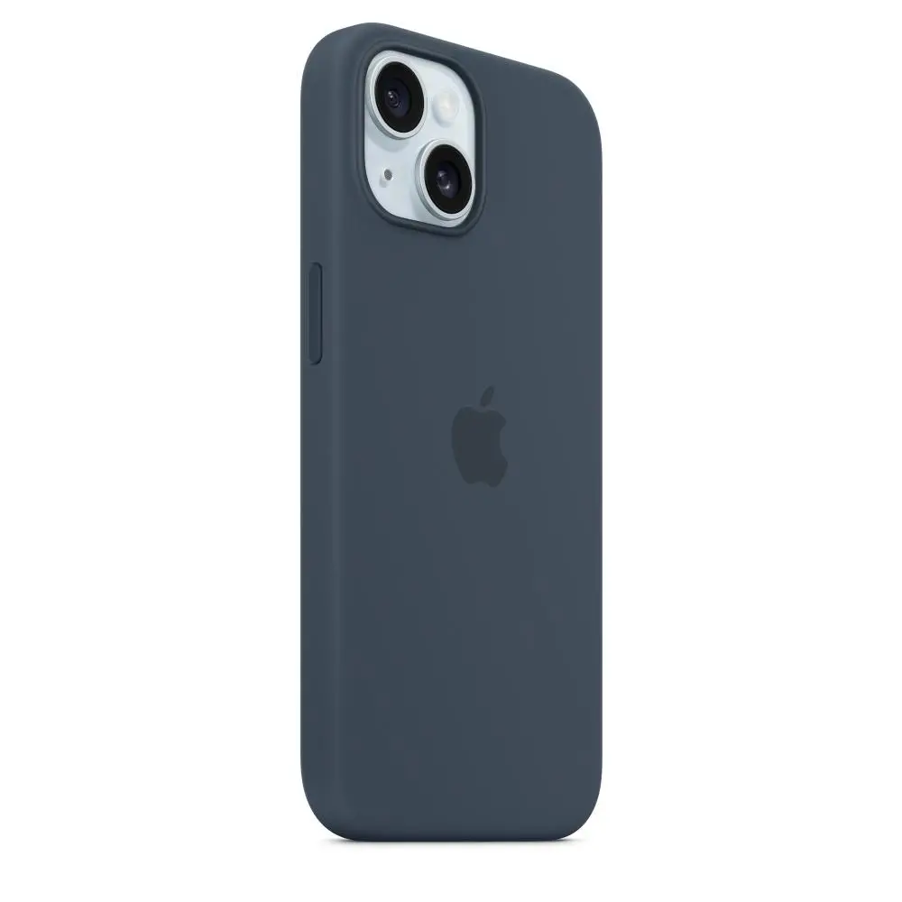 Etui Apple silikonowe z MagSafe do iPhone 15 Sztormowy błękit