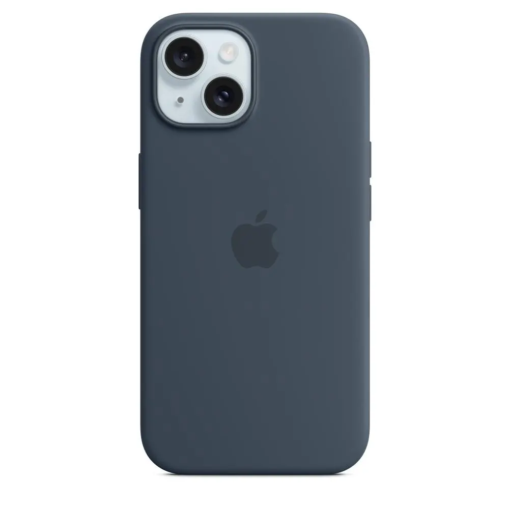Etui Apple silikonowe z MagSafe do iPhone 15 Sztormowy błękit