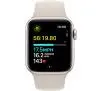 Apple Watch SE 2gen GPS  koperta 40mm z aluminium Księżycowa poświata pasek sportowy Księżycowa poświata  S/M