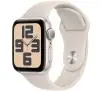 Apple Watch SE 2gen GPS  koperta 40mm z aluminium Księżycowa poświata pasek sportowy Księżycowa poświata  S/M