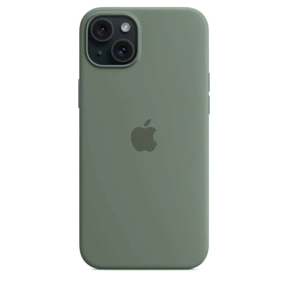 Etui Apple silikonowe z MagSafe do iPhone 15 Plus Cyprysowy