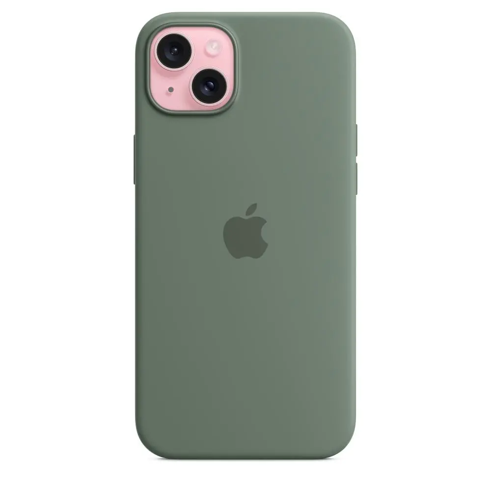 Etui Apple silikonowe z MagSafe do iPhone 15 Plus Cyprysowy