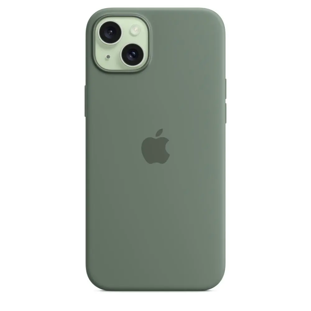 Etui Apple silikonowe z MagSafe do iPhone 15 Plus Cyprysowy