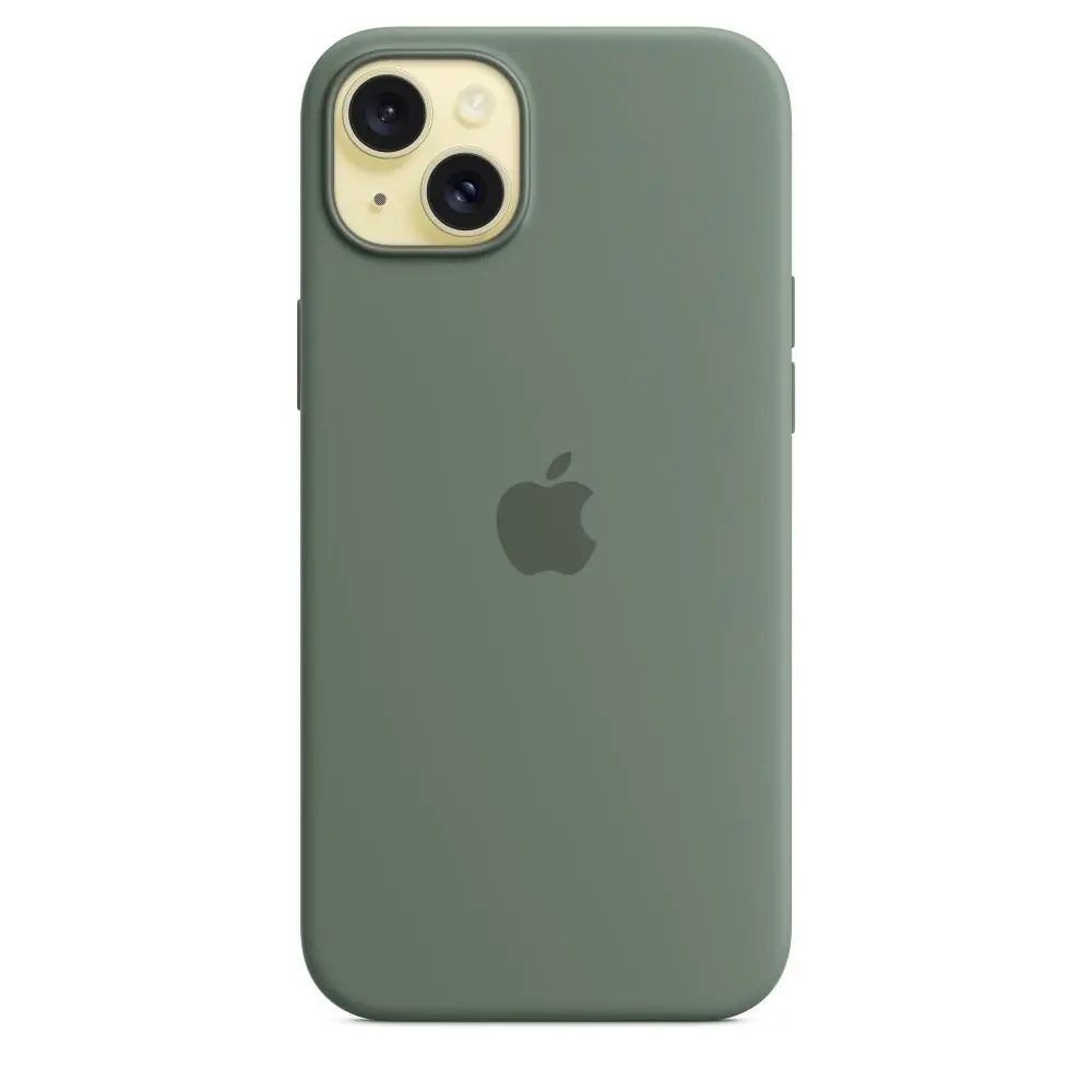 Etui Apple silikonowe z MagSafe do iPhone 15 Plus Cyprysowy