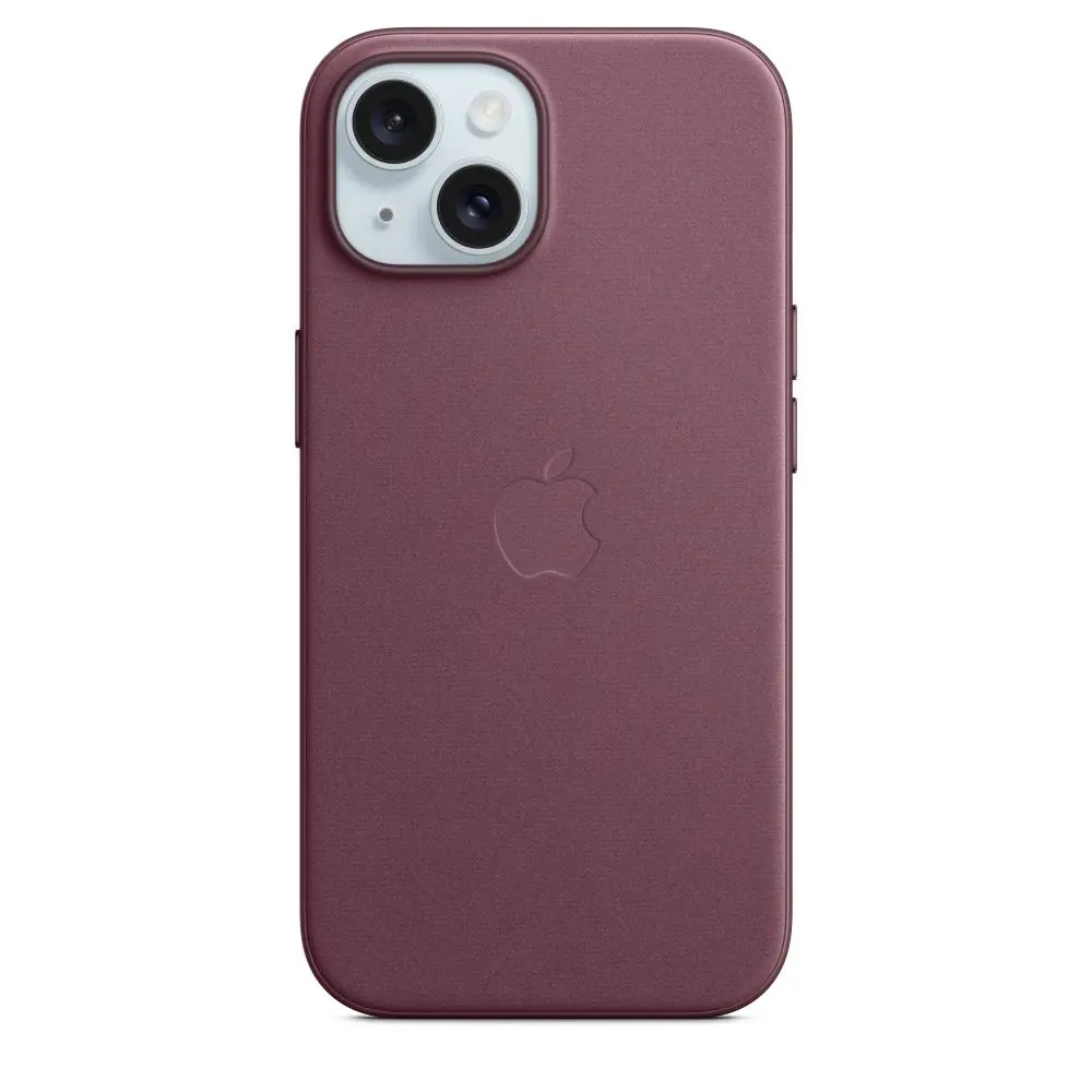 Etui Apple z tkaniny FineWoven z MagSafe do iPhone 15 Rubinowa morwa