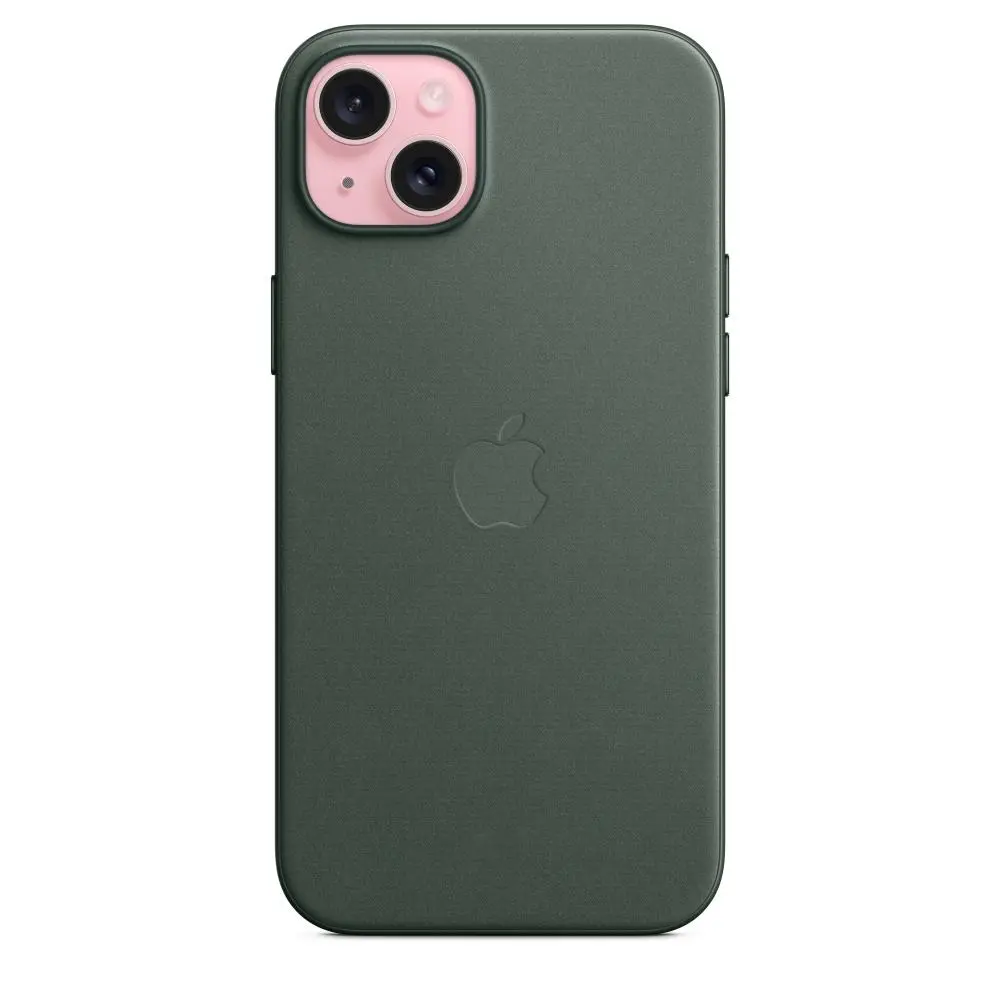 Etui Apple z tkaniny FineWoven z MagSafe do iPhone 15 Plus Wieczna zieleń