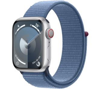 Smartwatch Apple Watch Series 9 GPS + Cellular koperta 41mm z aluminium Srebrny opaska sportowa Zimowy błękit