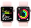 Smartwatch Apple Watch Series 9 GPS koperta 45mm z aluminium Różowym opaska sportowa Jasnoróżowym