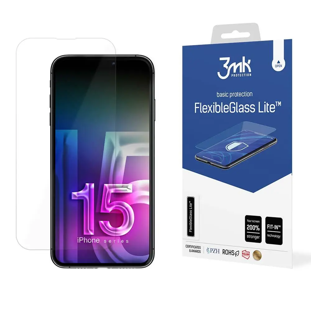 Szkło hybrydowe 3mk FlexibleGlass Lite do iPhone 15 Pro Max