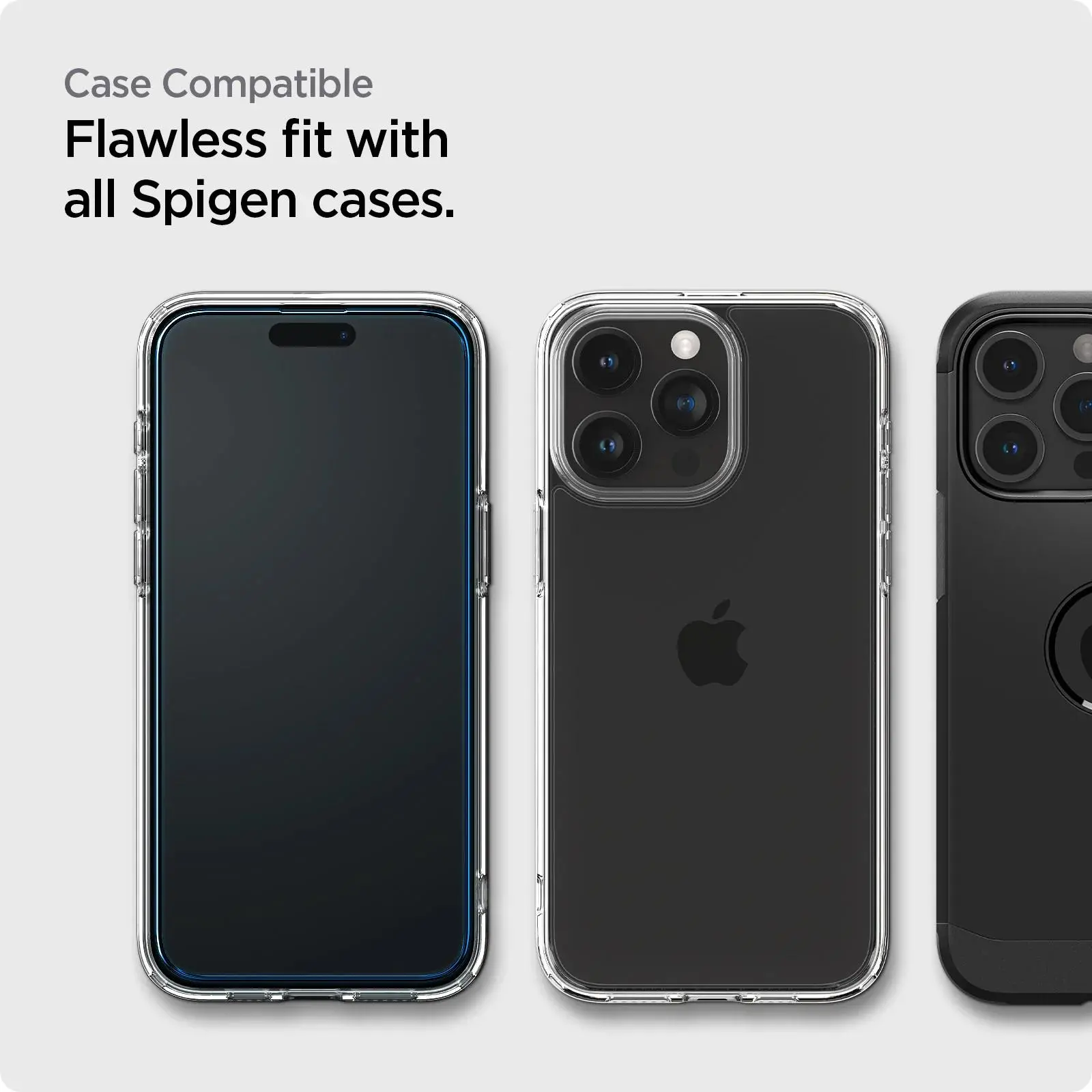 Szkło hartowane Spigen z aplikatorem Glas.tR AlignMaster FC do iPhone 15 Pro Max - 2 pack